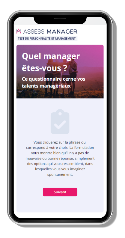 Questionnaire de management et de personnalité Assess Manager.110 questions