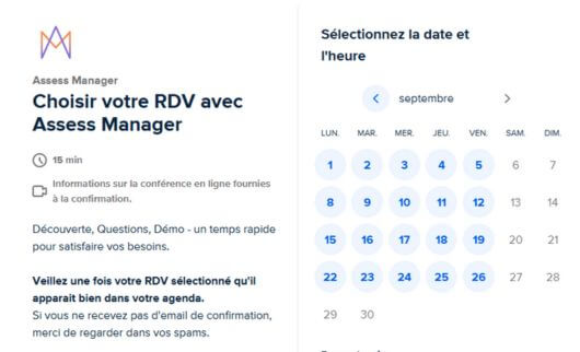 RDV 15 min | Assess Manager